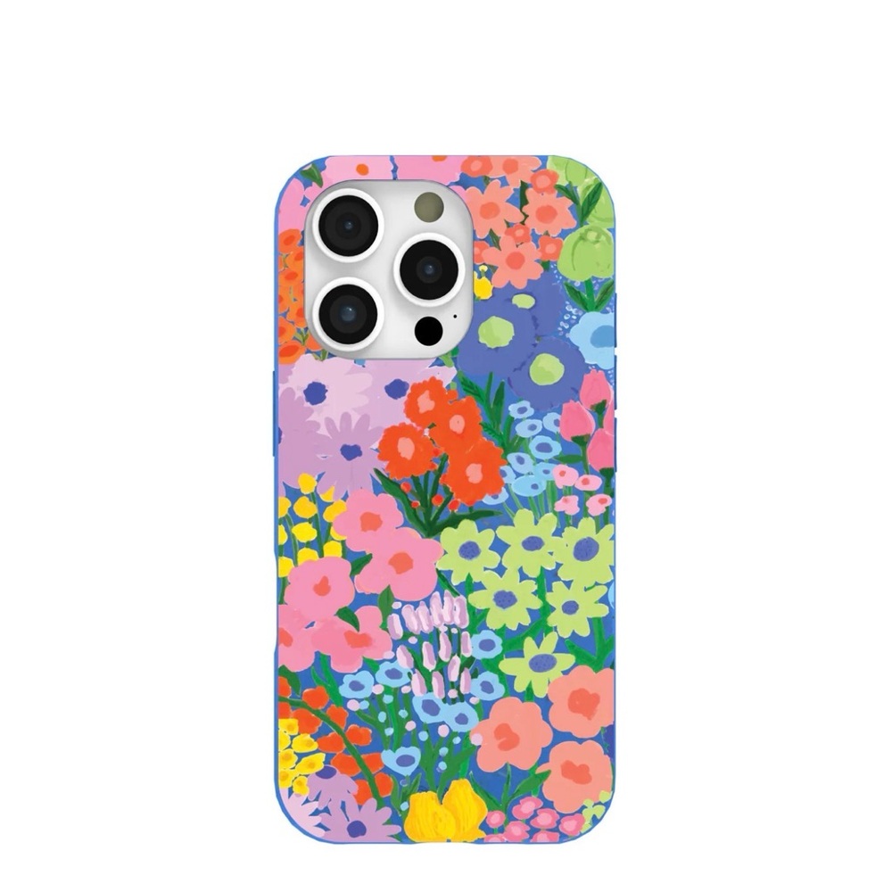 Pela electric blue garden iPhone 16 pro max phone case